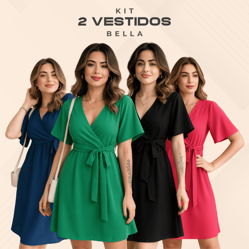 Vestido Bella em Tecido Premium [2 unidades]