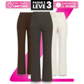 |Leve 3, Pague Só 2| Calça Solena Feminina em Algodão, Poliéster e Viscose de Cintura Alta com Botões Frontais!