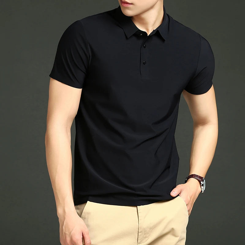 Camisas Polo em Tecido Premium Ice Silk! [COMPRE 3 & LEVE 5]!